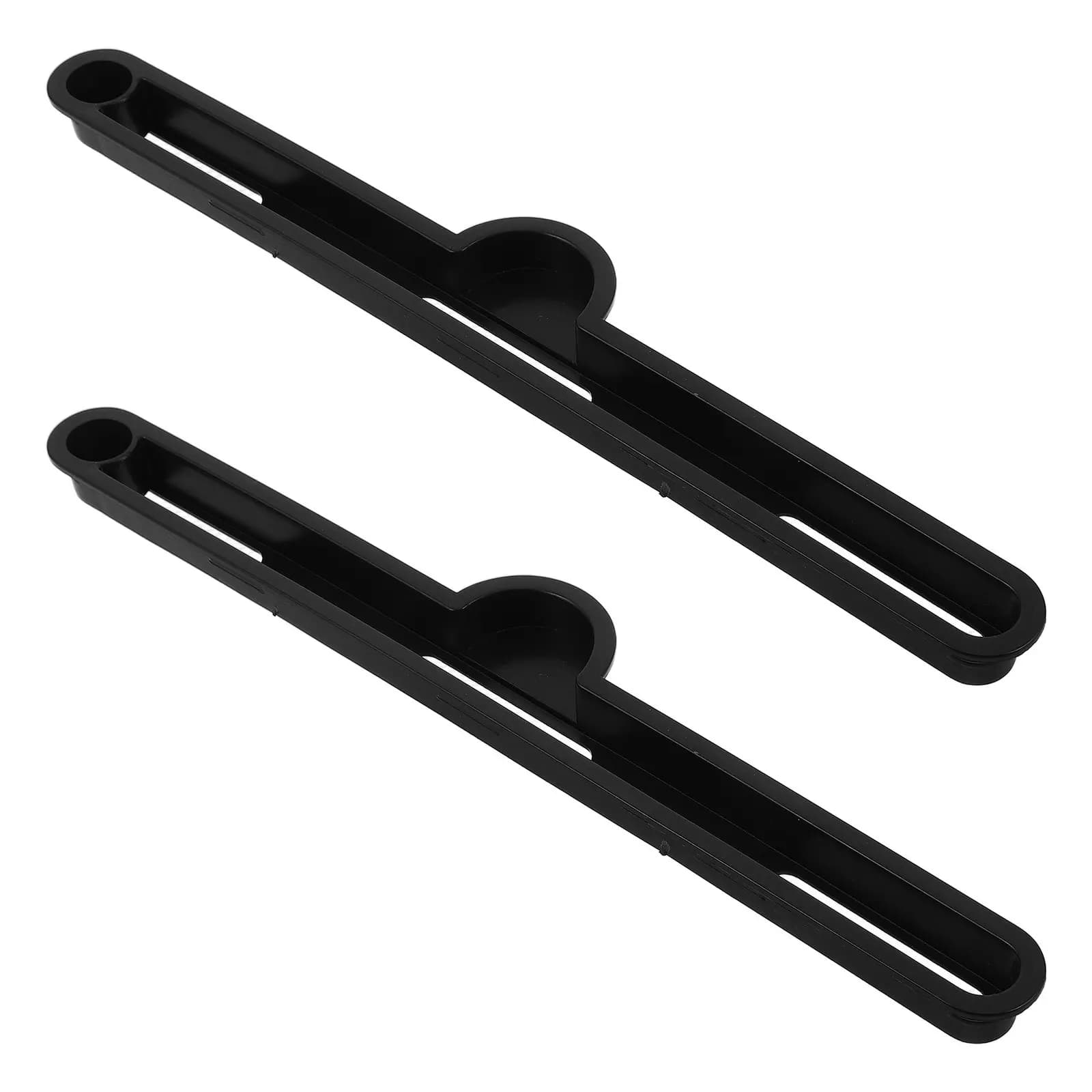 2 Pezzi Supporto da Tavolo per Tablet/Laptop con Canale Pieghevole da 29,7 cm, in Plastica Nera, con Fessura per Telefono, per Scrivania e Studio