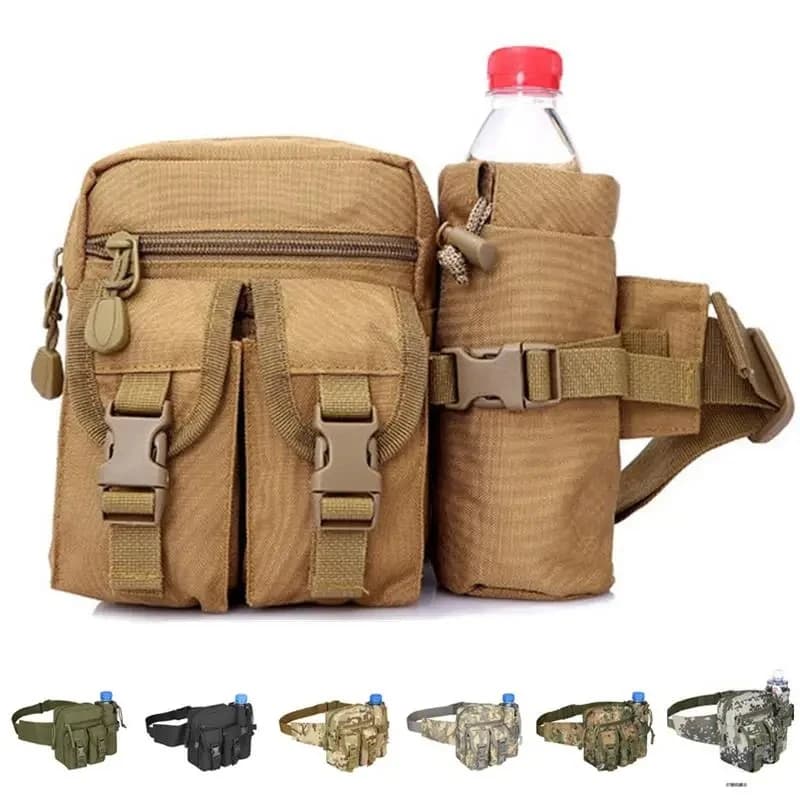 Outdoor Waterproof Nylon Waist Bag, Men's Tactical Multi-functional Toolkit, Portable Shoulder Belt for Hiking Sports Chest Bag
