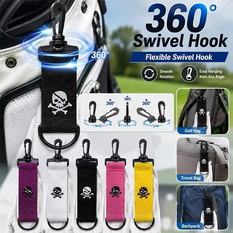1-3pcs Colorful Golf Hang Gloves Magic Tape Double Sided Golfs Tee Holder Clip Outdoor Portable Hanging Golf Tees Accessories