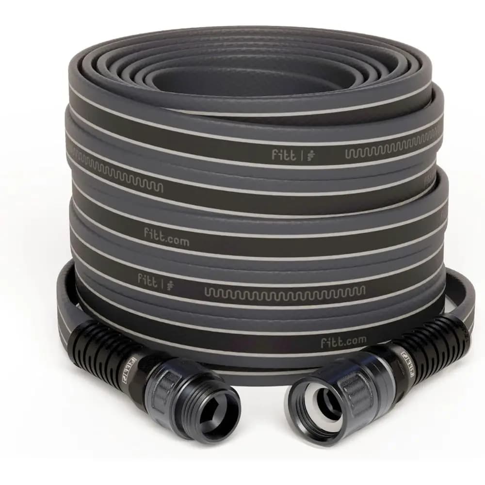 Tubo da Giardino Flessibile Commerciale da 30 Metri (5/8 Pollici), Leggero e Resistente, Anti-Piega, Grigio e Blu