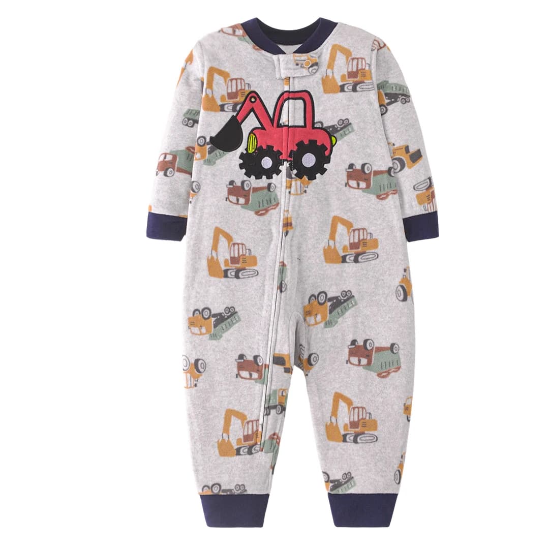 Baby Clothes Spring Autumn Warm Rompers Infant Boy Girl Pajamas Zipper Fleece Babe Animal Jumpsuit Clothing 9 -24 Months