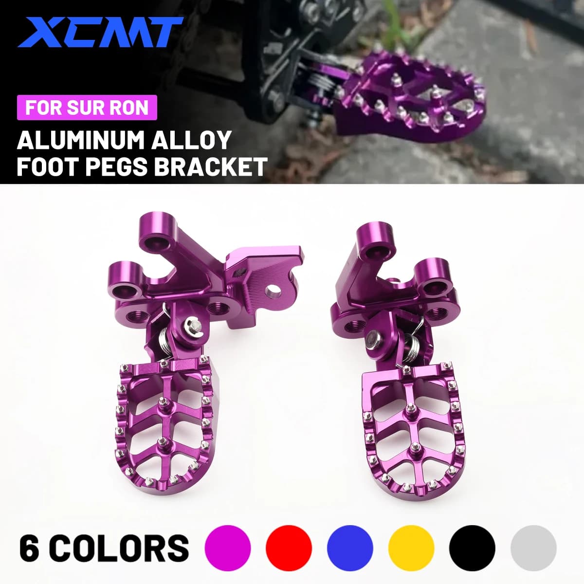 Pedane Poggiapiedi in Alluminio CNC per Moto Elettrica, Supporto per Sur-Ron LightBee X/S Light Bee X & Light Bee S Accessori