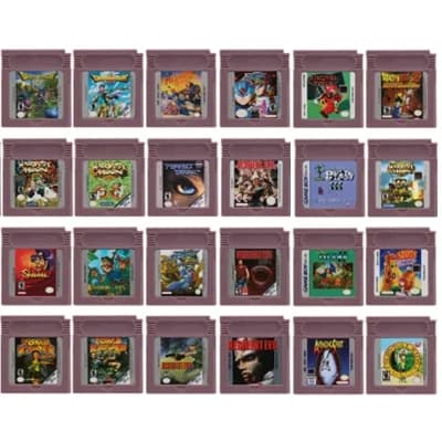 Cartuccia di gioco GBC Scheda console per videogiochi a 16 bit Super Warriors Island Mega Man Harvest Moon per GBC/GBA