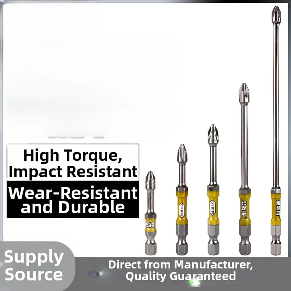 Magnetic PH2 Screwdriver Bits Set Alloy Steel Strong Hold Anti Slip For Electric Drill Power Driver For Impact Tool Accessories