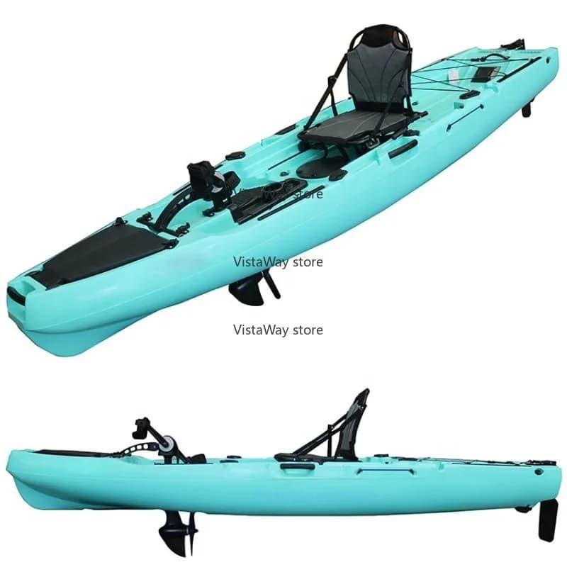 Canoa da pesca con paddle in plastica per kayak con pedale in plastica da 10 piedi