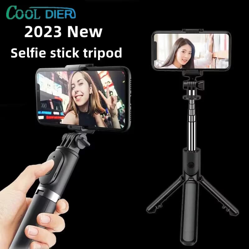 COOL DIER Tripod for selfie stick Bluetooth wireless with remote shutter Support folding phone Monopiede for smartphone iPhone New hot