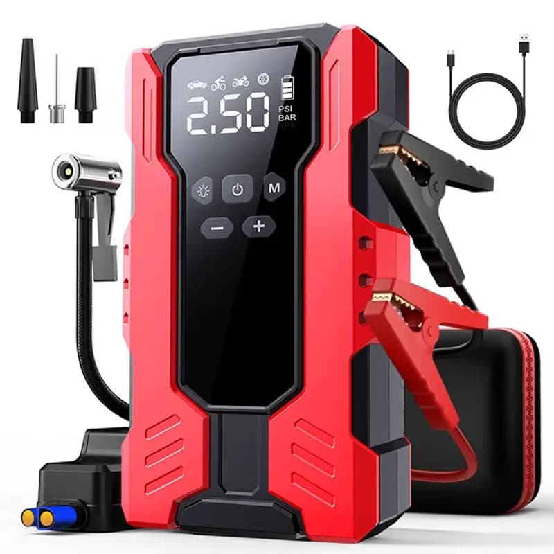 Avviatore di Emergenza Multifunzione a Super Condensatore 99800mAh 12V 4USB 2000A con Luce LED per Auto, Camion e Moto - 150W Totali