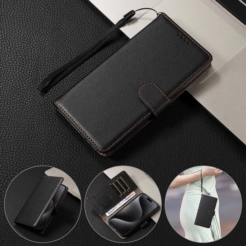 Custodia a Portafoglio in Pelle con Protezione RFID per Infinix Hot 50 Pro Plus 50i 40i Note 40 Smart 9 Tecno Spark Go 1 30 30C 20 20C