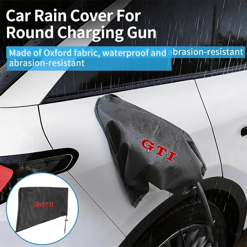 Car Oxford Cloth Charging Gun Rain Cover Charger Plug Cover Accessories For Volkswagen VW Golf GTI Polo Passat Scirocco