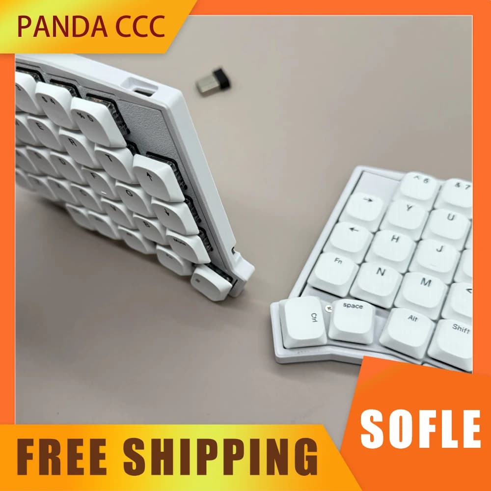 SOFLE Tastiera divisa a basso profilo Kit tastiera meccanica wireless 2.4G Supporto hot swap VIAL Ergonomia Regali per giocatori di PC