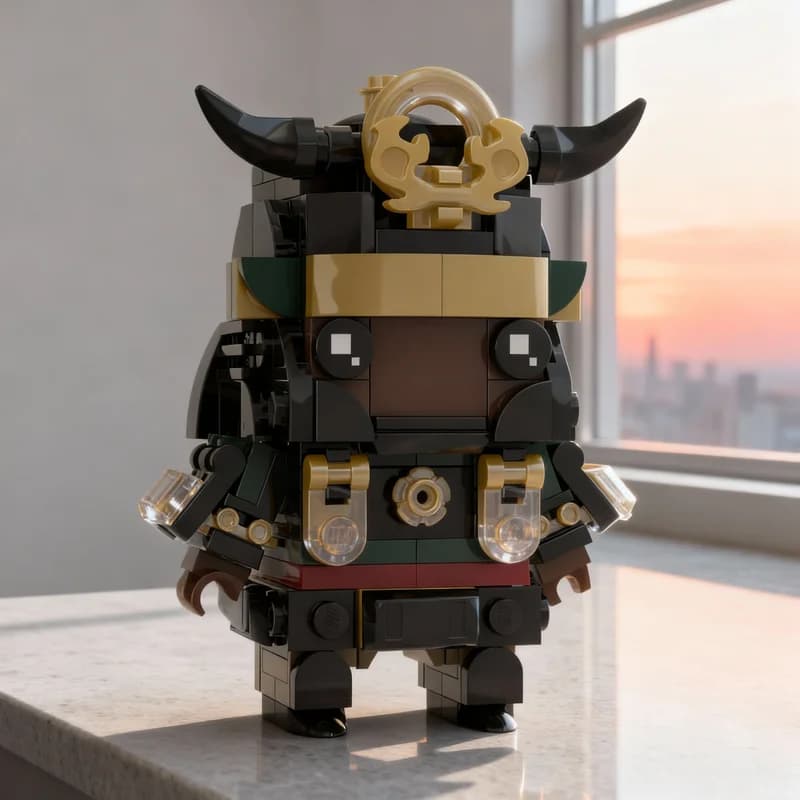 193pcs MOC Assassin S Creed Shadows Yasuke Brickheadz Model Building Blocks Toy Gift Creative Display Collectible Desk Premium