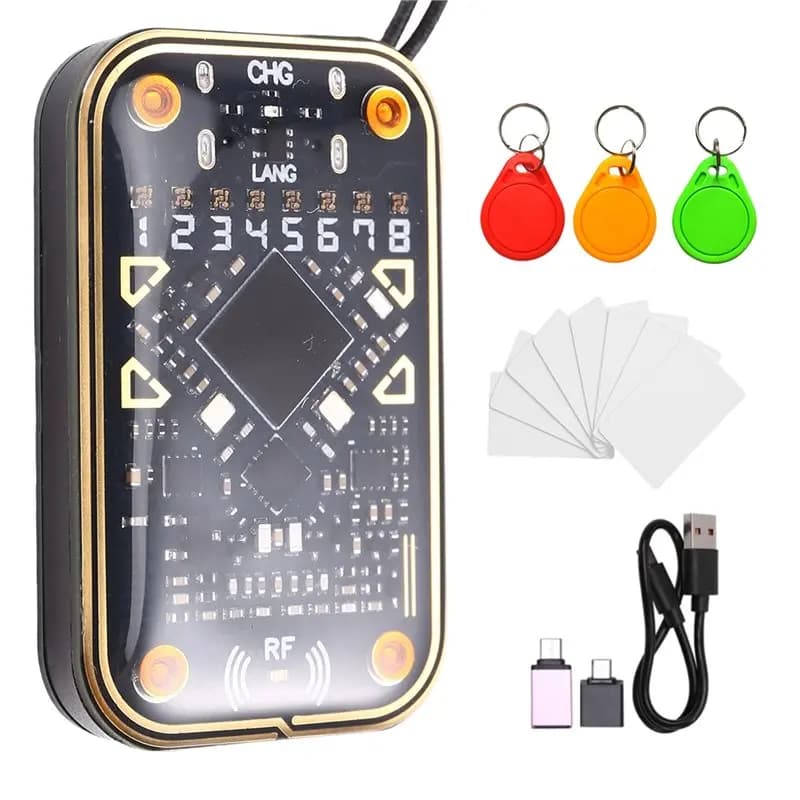 B48A Chameleon Ultra V2.0 RFID Smart Chip Reader Emulatore 125Khz 13.56Mhz Decodificatore di schede NFC Duplicatore 3Xuid Chiave + 8Xuid Card