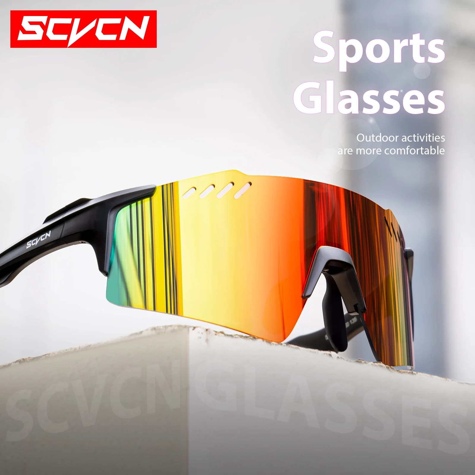 SCVCN Nuovi occhiali da sole da ciclismo Occhiali da ciclismo per bici da esterno Uomo Donna MTB Bicicletta da strada Sport Alpinismo Occhiali UV400 Escursionismo