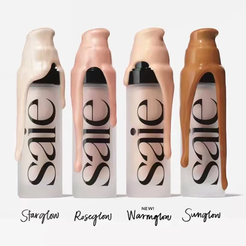 Saie Glowy Gel Hydrating Dewy Liquid Highlighter Face Contouring Body Sun-kissed Natural Radiance Clean Beauty Makeup Kit