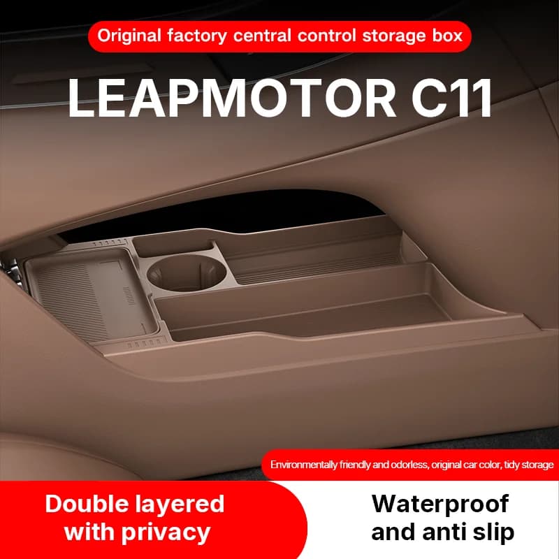 2026 For Leap C11 Central silicone console under the storage box Leapmotor C11 Central control organizer Zerbino Interior cars