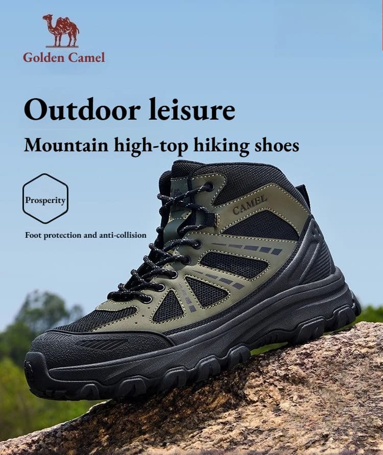 Scarponi da Trekking Golden Camel per Uomo, Alti con Lacci, Antiscivolo, Scarpe Sportive da Montagna, Sneakers Casual per Campeggio e Turismo