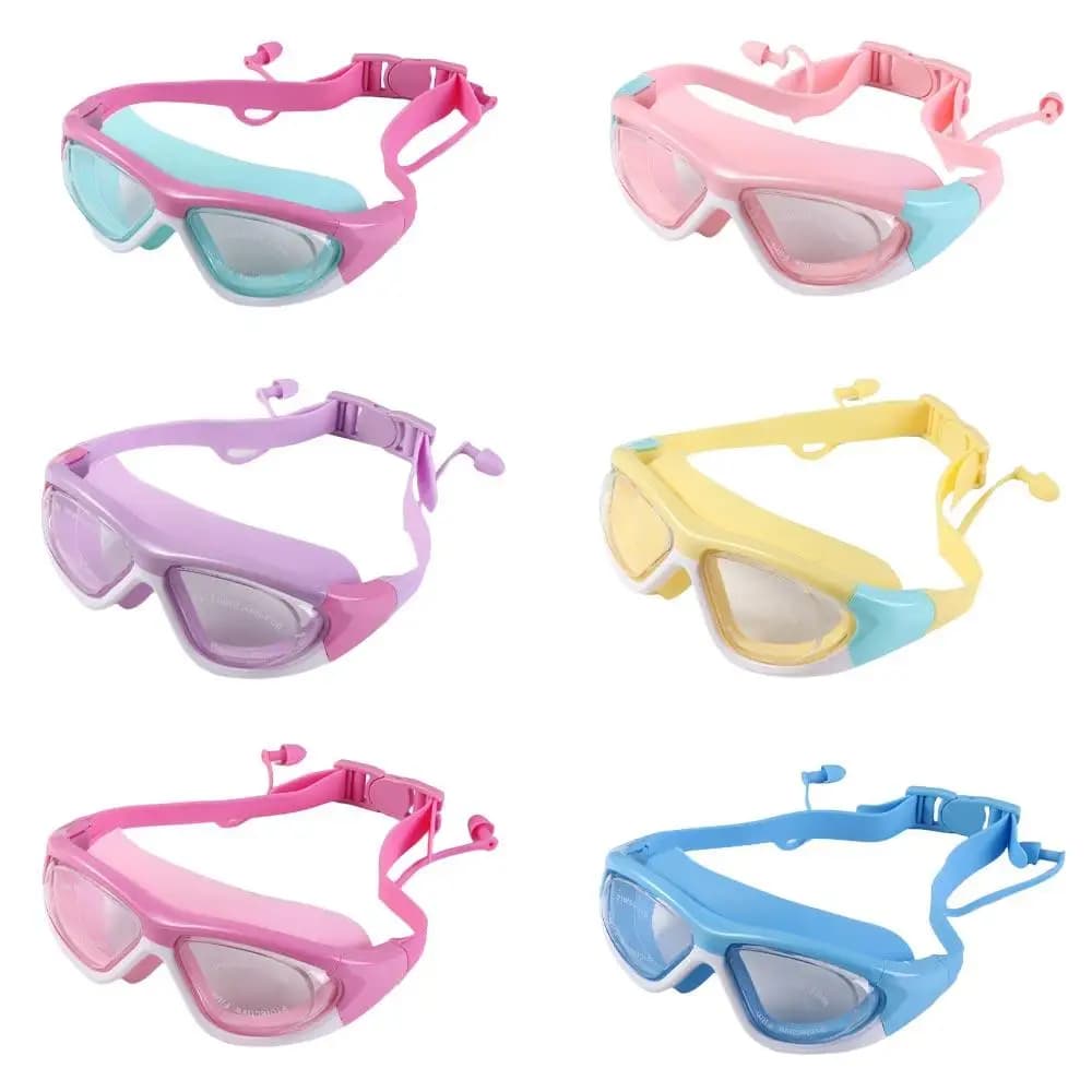 Occhiali sportivi Tappi per le orecchie Protezione UV antiappannamento in silicone Occhiali da nuoto impermeabili Occhialini subacquei Occhialini da nuoto Occhiali da nuoto