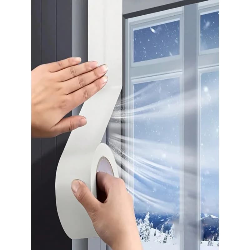 Guarnizione Antivento per Finestre, Protezione Anti-Insetti e Anti-Coriandoli, Strumento Magico Isolante per Fessure di Porte e Lavelli, Anti-Muffa, Portatile