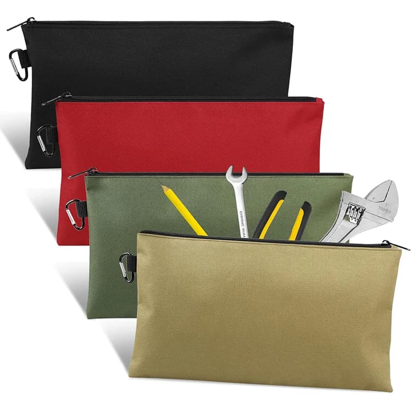 3 PackTool Bag Zipper Pouches, Small Organizer Bags Oxford Cloth Pouch Set for Tools, Cables, Travel, Office