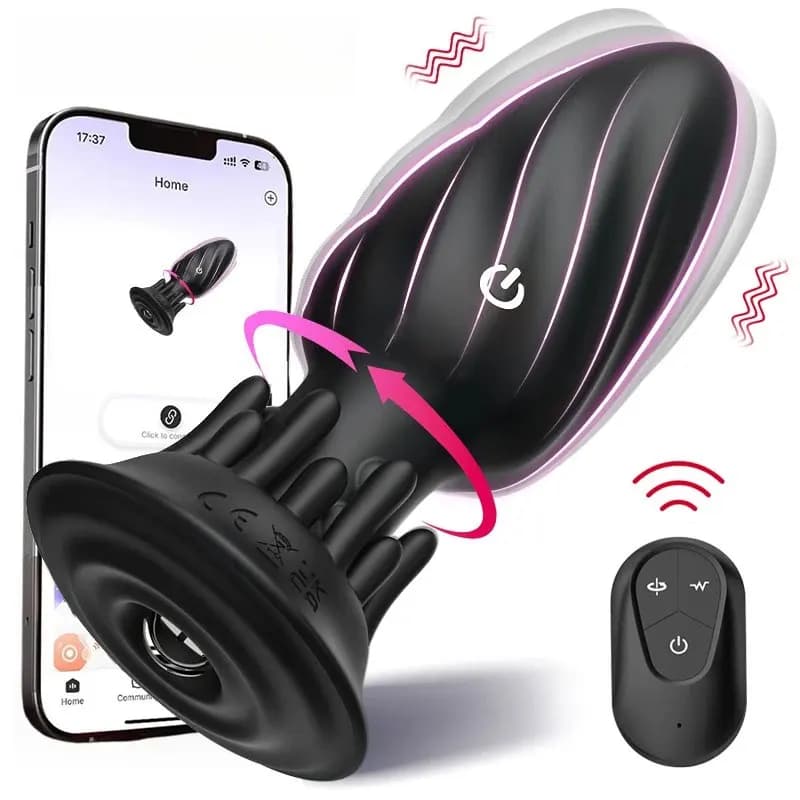 360 telecomando rotante spina anale vibrador dildo silicone massaggiatore della prostata butt plug anale dilatatore giocattoli del sesso per le donne uomini