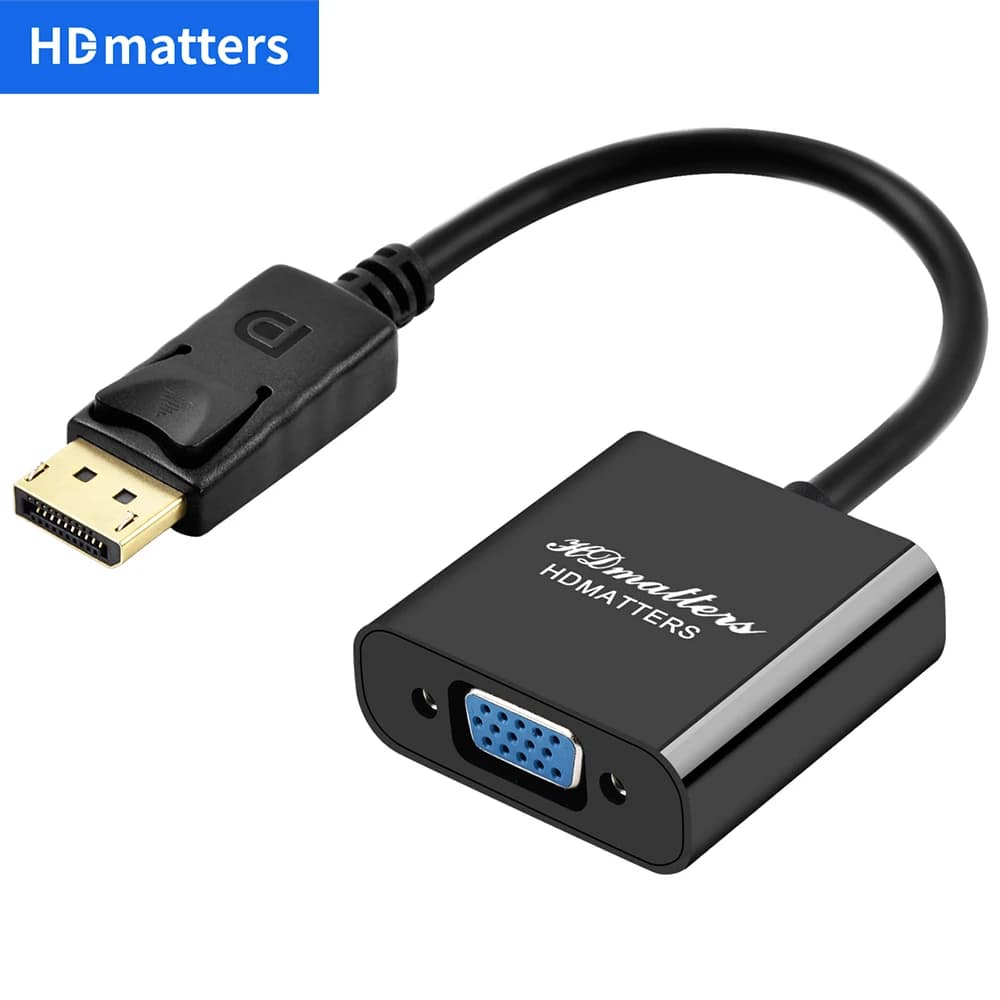 Cavo adattatore DisplayPort a VGA 1080P Display Port in to VGA out per PC Laptop DP a VGA Monitor per proiettore DP a VGA femmina