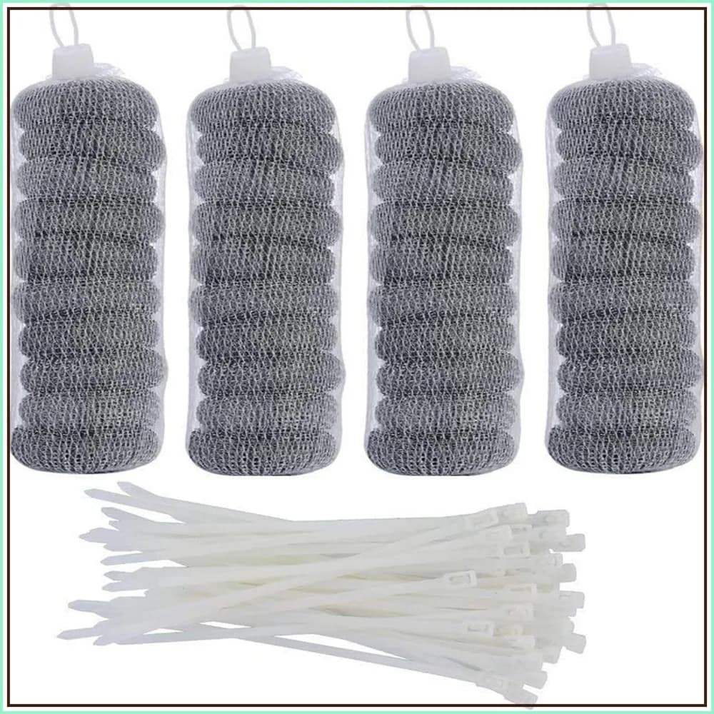 40 Pcs Stainless Steel Lint Traps for Washing Machine with Cable Ties