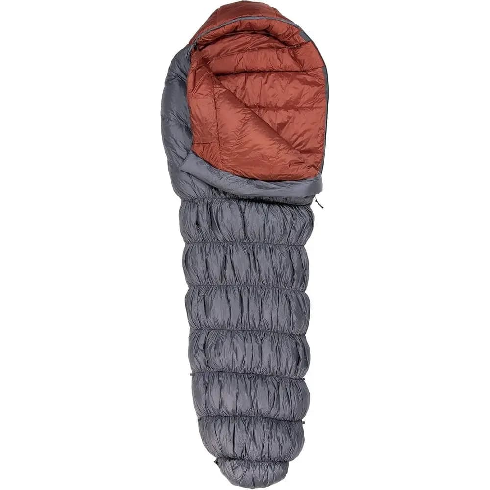 Sacco a pelo mummia leggero per campeggio, escursioni e backpacking in climi freddi, grigio, taglia grande