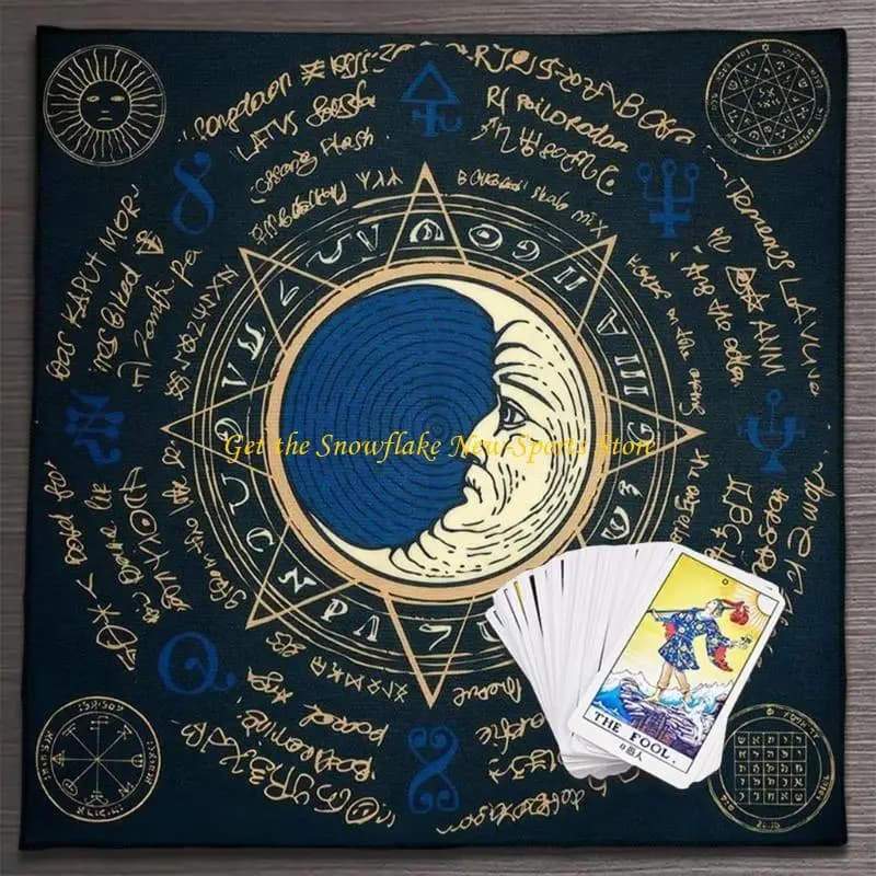 E56D 50x50/60x60/75x75cm Tarocchi Tovaglia Zerbino Geometrica Divinazioni Tovaglia Gioco da tavolo Oracoli Carta Pad