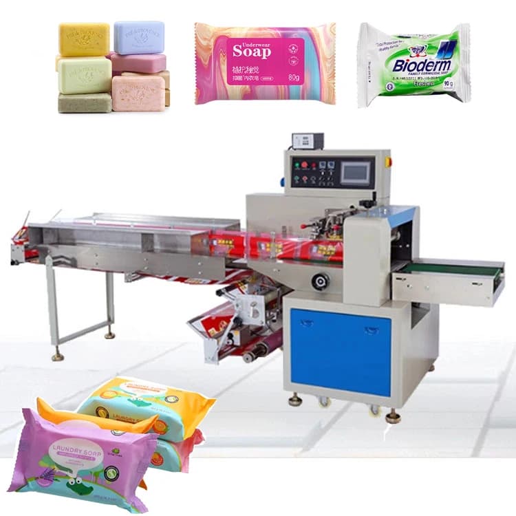 Horizontal Roll Tea Pillow Packaging Machine Vertical Flowpack Machine for Toilet Soap Bar Film Bag Popsicle Wrapping Machine