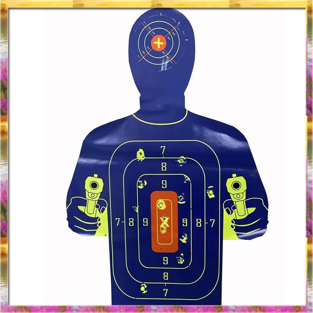 Budget-Friendly 10Pcs 12X18 Inch Human Body Shape Targets Reactive Splatter Glow Fluorescent Paper Target For Archery Training