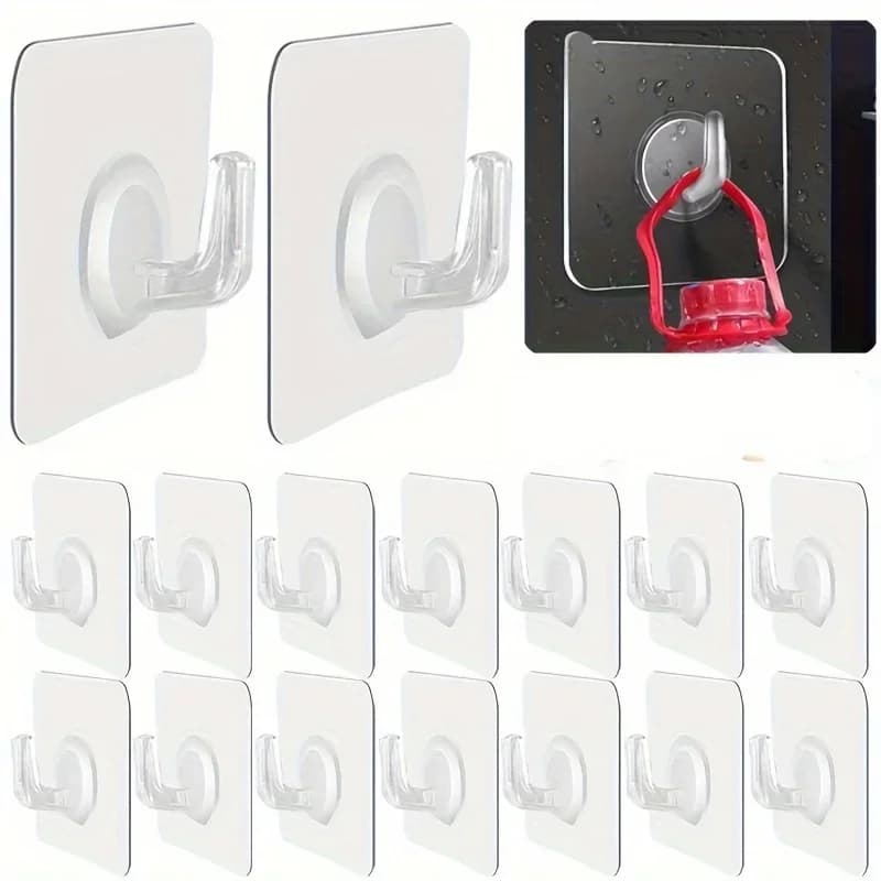 Wall hooks Self-adhesive, suitable for use in kitchens, bathrooms and for hanging clothes, suitable for bathrobes, wall-mounted