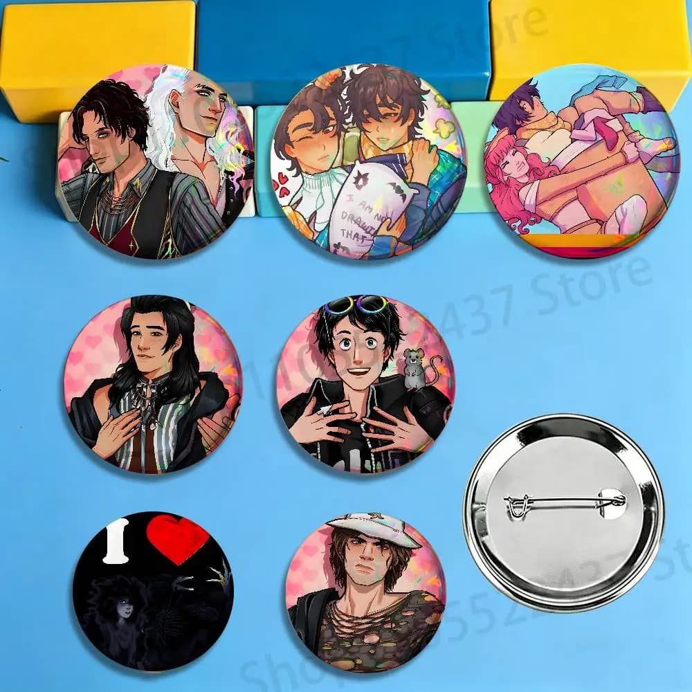 Mac Daisuke Cam Eddie Mateo Betty Skips Dirk Badges Cartoon Character Pins Brooch for Bag Shoes Decoration Jewelry Gifts