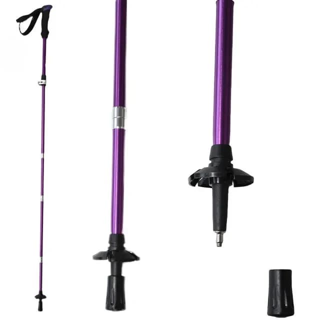 Rubber Tip | Walking Climbing Support Lightweight Aluminum Alloy Trekking Poles, Foldable Hiking Sticks with Non-Slip Grip
