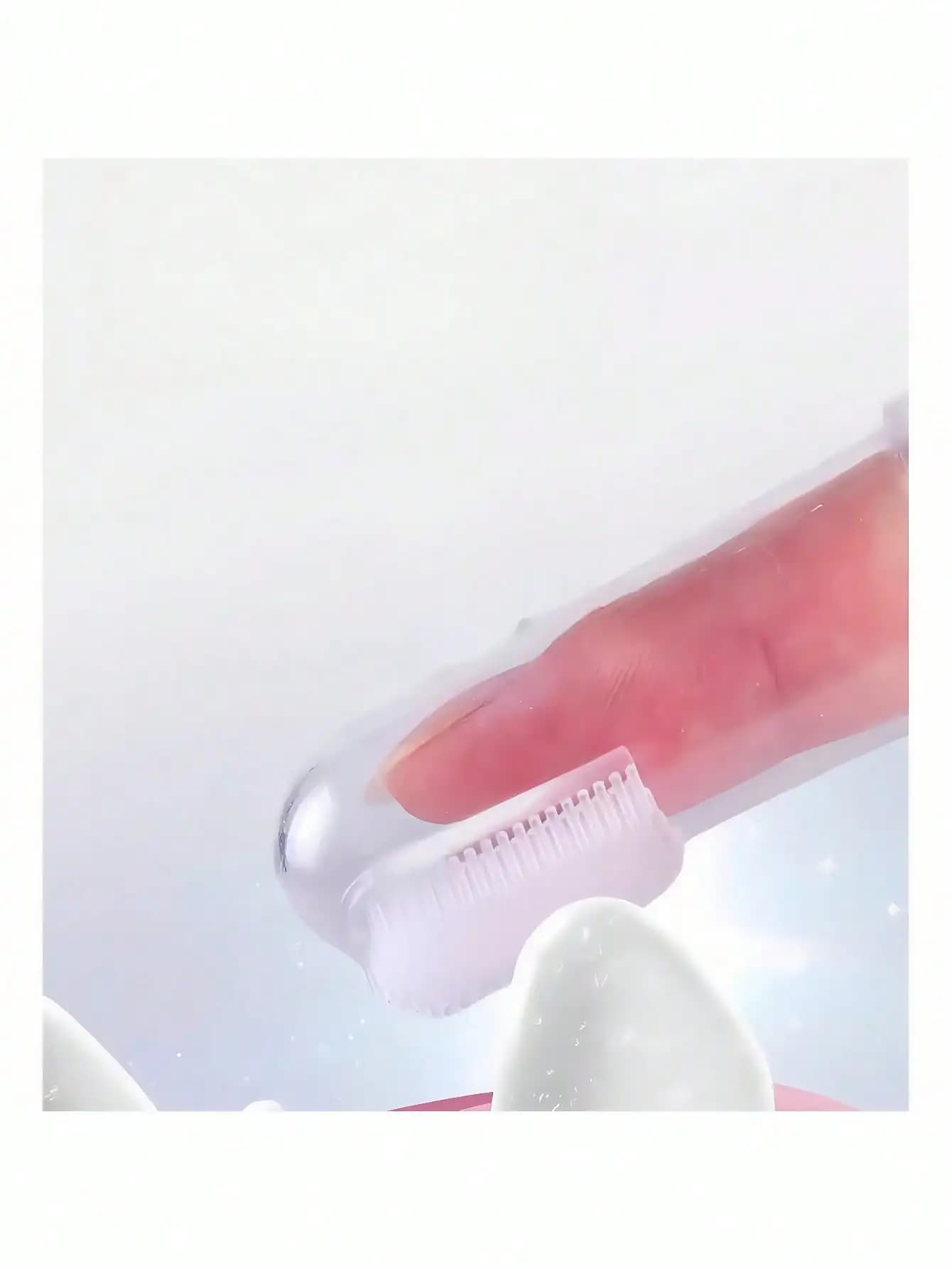 1 pz/Spazzolino da dito per la pulizia dei denti degli animali domestici, spazzola in morbido silicone per cani