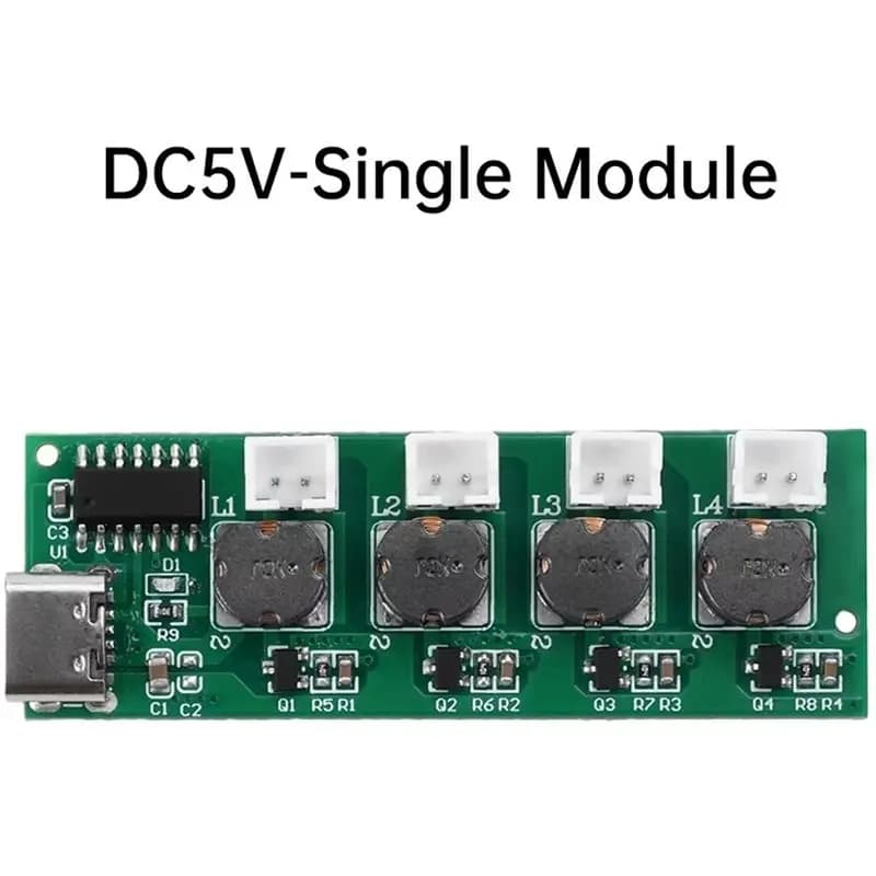 Best Selling-Atomization Control Board DC5V Four Spray Humidifier Module DIY Ultrasonic Nebulizer TYPE-C Interface
