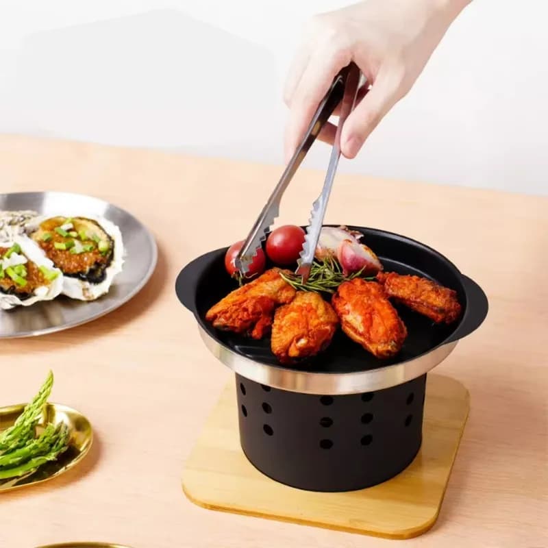 Suitable for desktop non stick baking tray charcoal mini barbecue stove