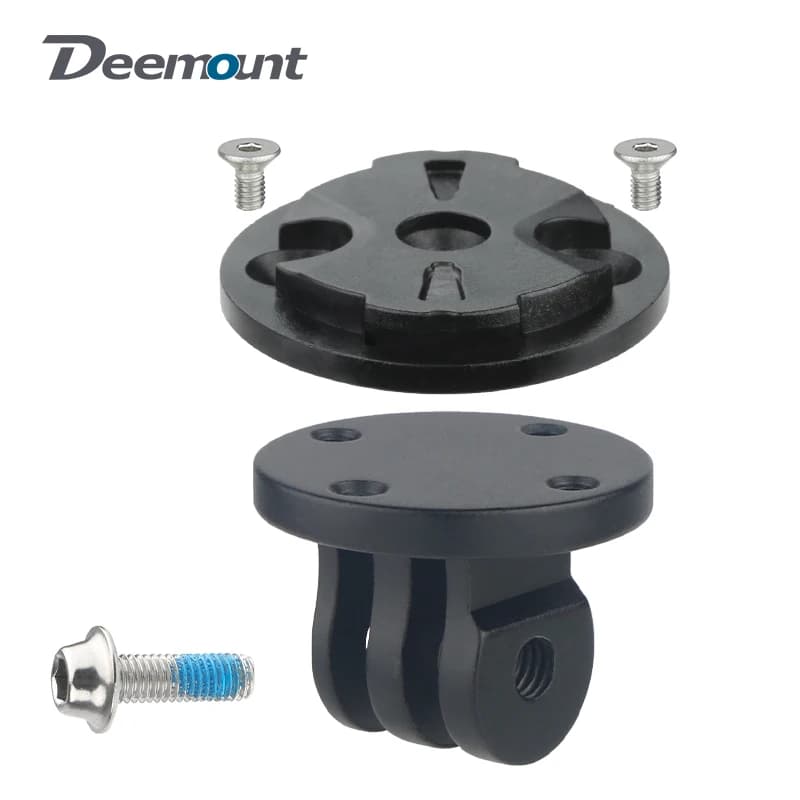 Adattatore per supporto computer commutabile per direzione della bicicletta Deemount con base femmina concava Garmin Supporto Gopro opzionale a sgancio rapido