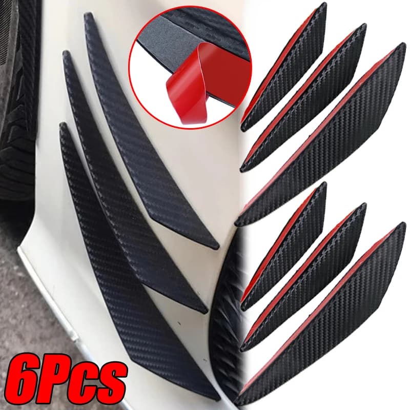 6 Pz Auto Paraurti Anteriore Labbro Diffusore Splitter Pinne Corpo Spoiler Canard Valenza Auto Tuning Canard Paraurti Auto Accessori Esterni