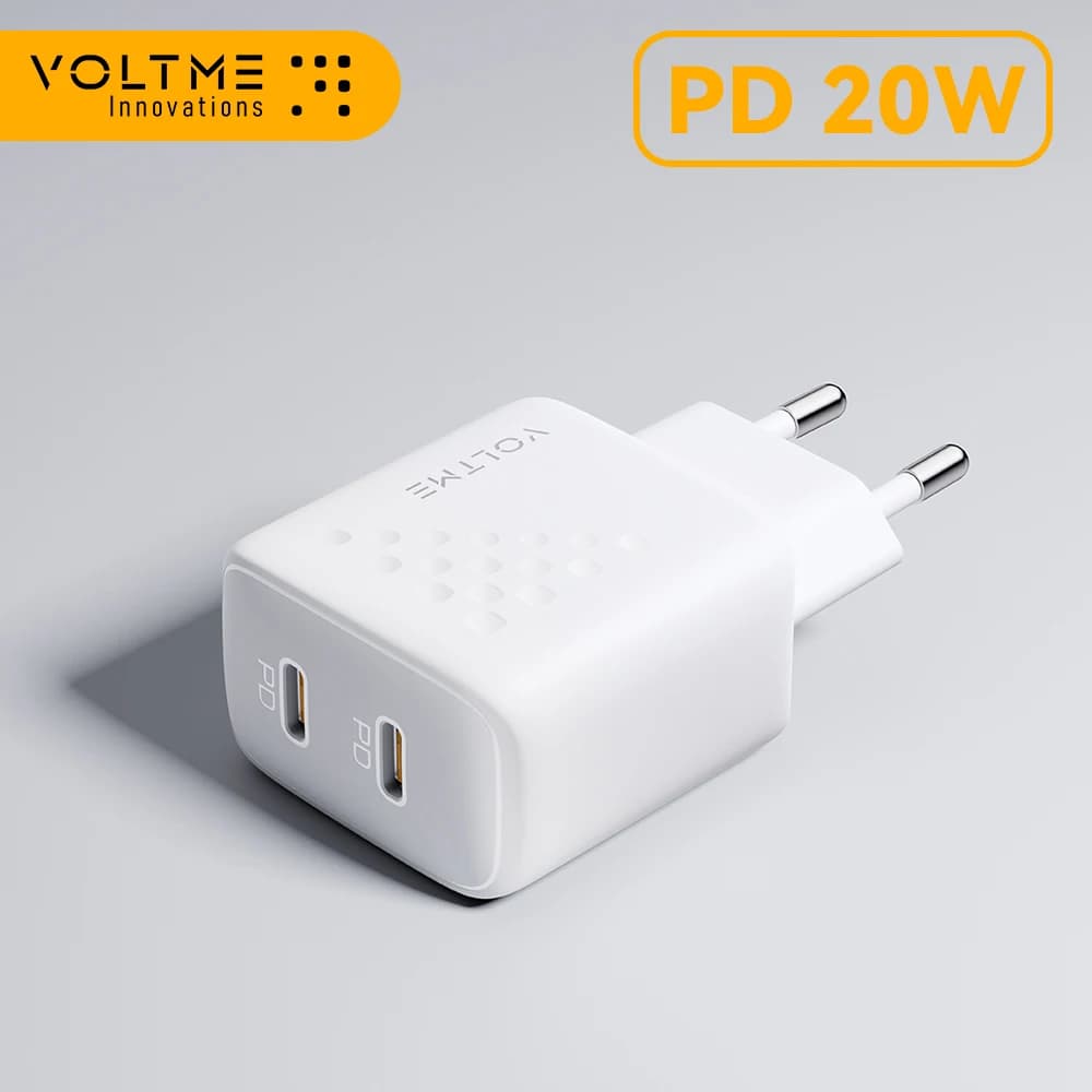 VOLTME Caricatore USB tipo C Caricatore rapido da 20 W Ricarica rapida per iPhone 13 12 Pro Max PD Ricarica rapida per Xiaomi Samsung Huawei