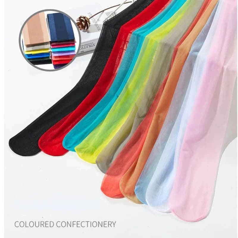 Leggings trasparenti per cavalli Nightclub Calze traspiranti Collant ultra sottili Donna Collant anti-gancio sexy Vedi attraverso la media
