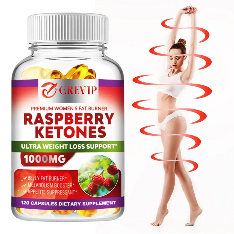 Raspberry Ketones Capsules - Fat Burning, Metabolism Boosting, Healthy Weight Management, Appetite Suppressant
