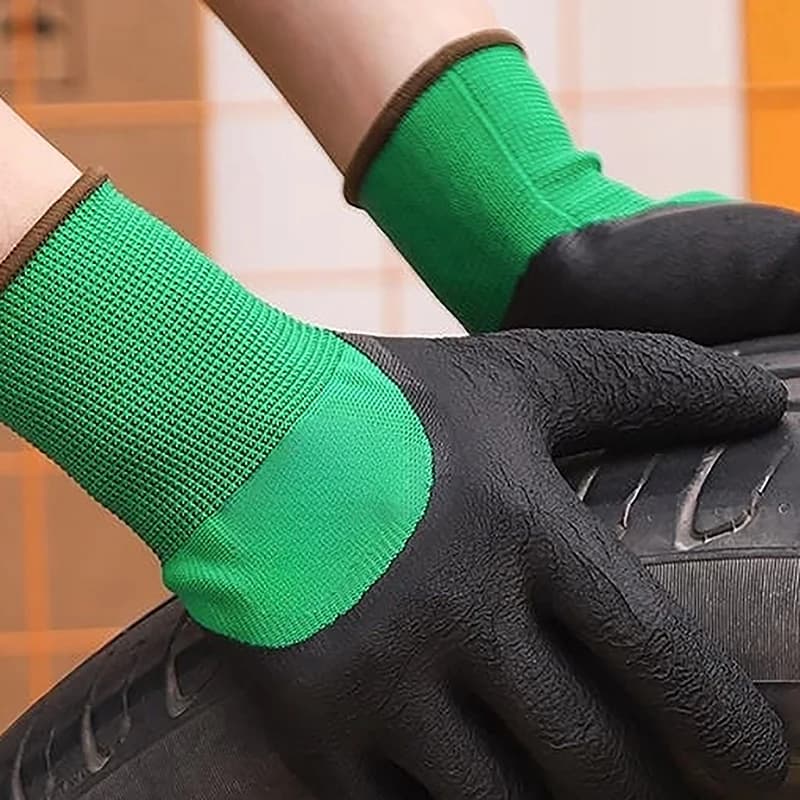 1 paio di guanti da lavoro super grip rivestiti in gomma antiscivolo impermeabili resistenti all'usura guanti da giardino guanti da alpinismo