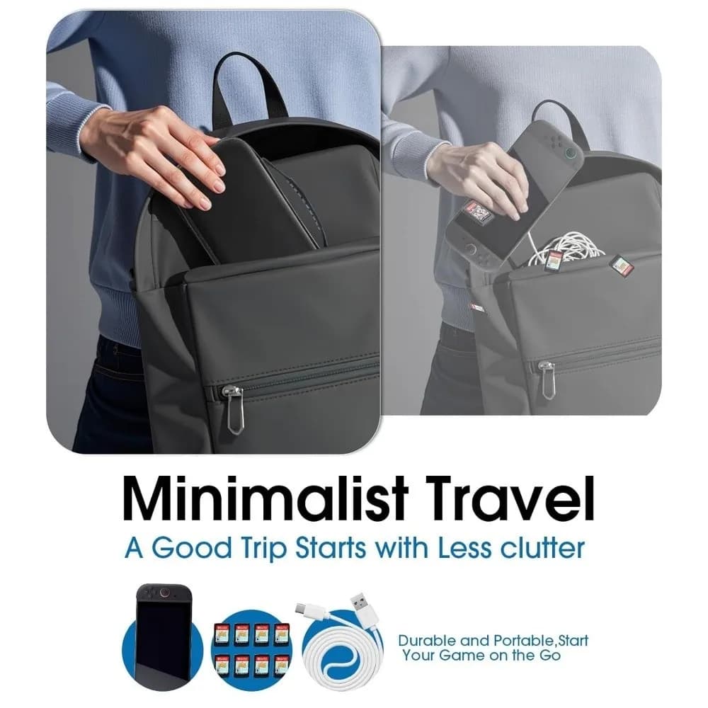 Borsa Portatile Antiurto per Nintendo Switch 2, Custodia Protettiva in PU e Tessuto Oxford per Console