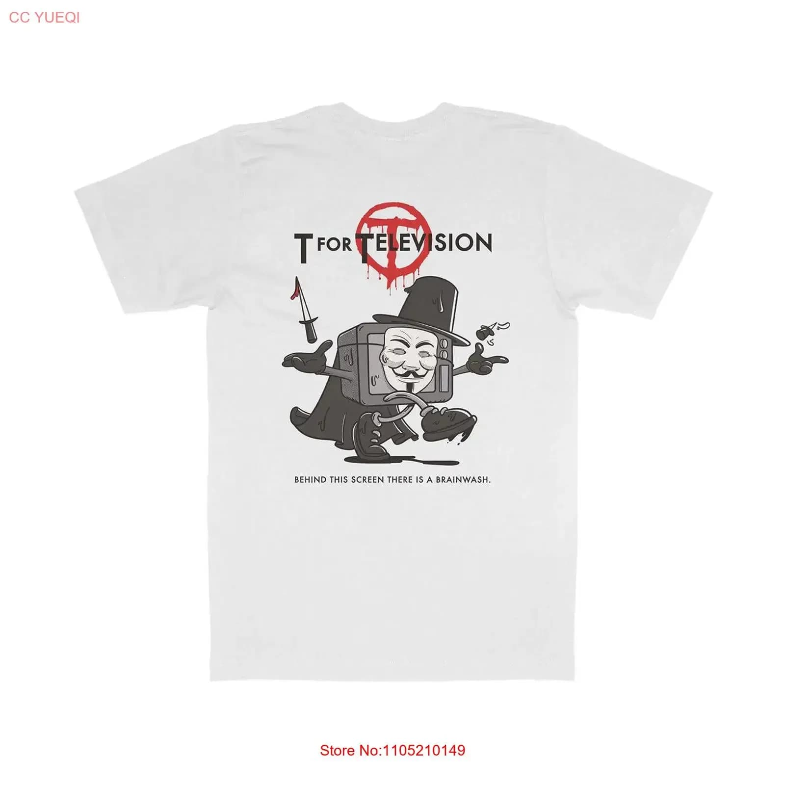 T per TELEVISION Camicia Divertimento Parodia di film 100 Buffs in cotone organico Appassionati di film Amanti della cultura pop vintage lavato allungato
