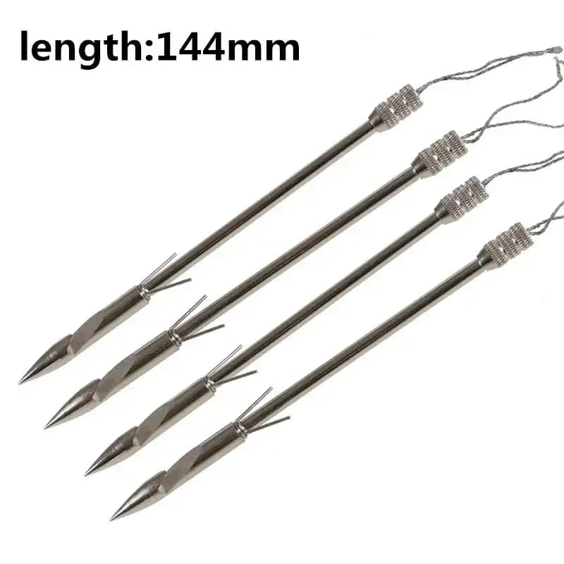 Bestseller: Set di 4 Dardi per Pesca, 144mm, in Acciaio Inox, Punte per Frecce da Fionda, per Caccia e Tiro con Catapulta F3187-LJX