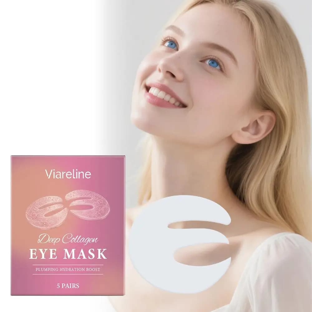 Maschera Occhi al Collagene Profondamente Nutriente, Riduce Rughe Sottili e Occhiaie, Idratante e Delicata sulla Pelle, Formato da Viaggio