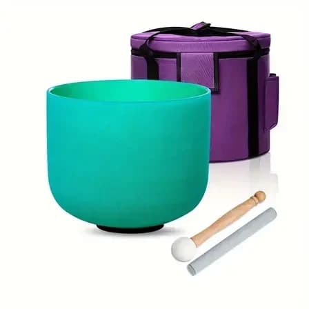 Crystal Singing Bowls 8 10 Inch with Box F Note Heart Chakra Mindfulness Meditation Yoga Spiritual Instrument