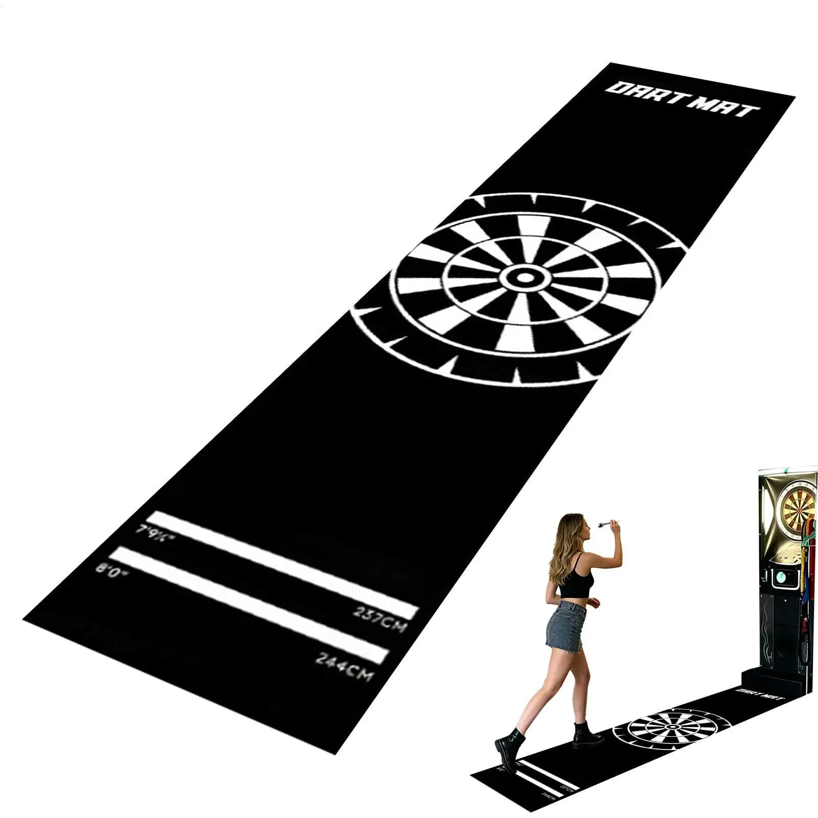 Tappetino per Freccette Antiscivolo con Linee di Segnalazione, Portatile e Protettivo per Sale Giochi, Centri Ricreativi, Club Sportivi, Uffici e Seminterrati