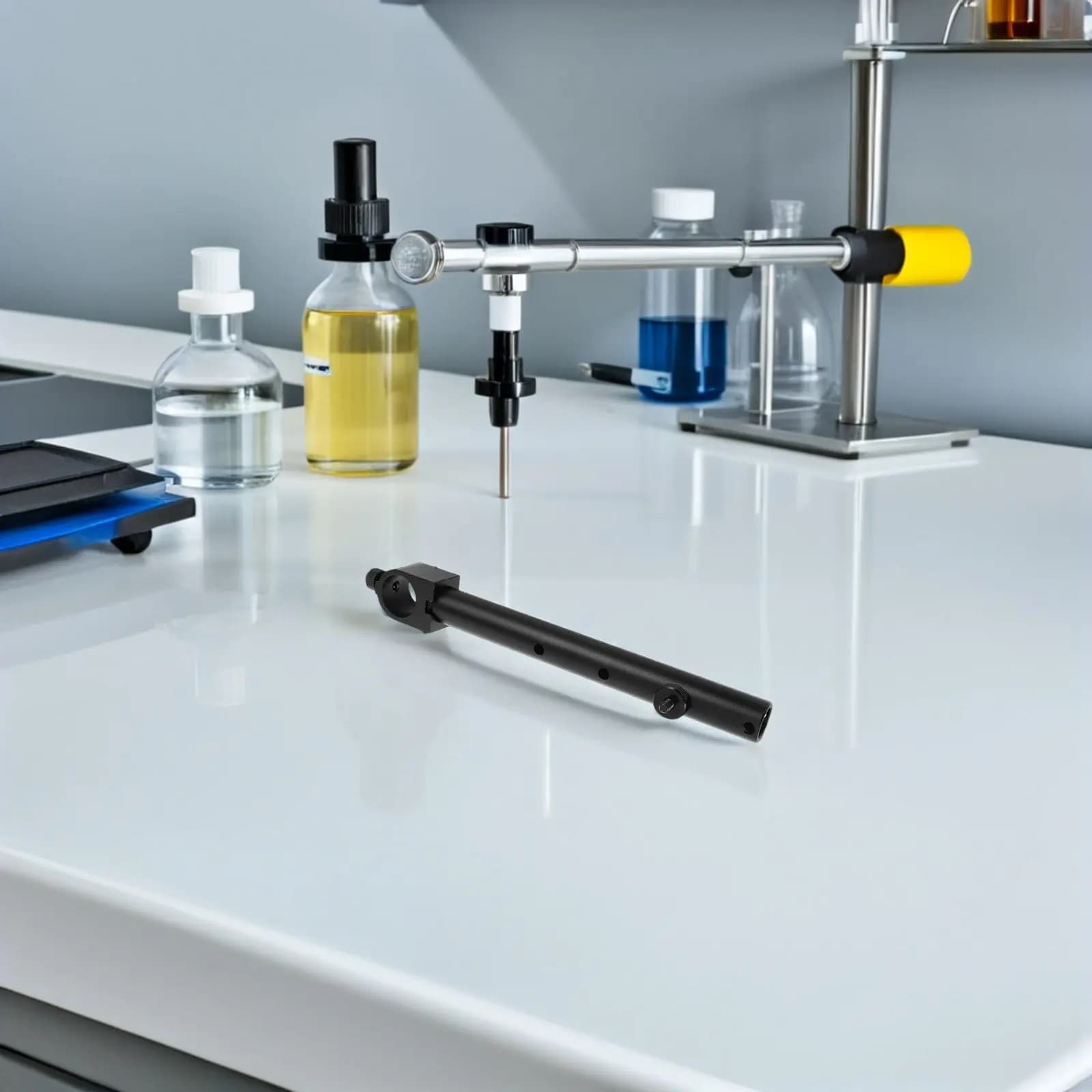 Supporto per Schermo Microscopio in Lega di Alluminio Resistente, Staffa di Sostegno in Metallo, Barra di Sospensione, Montaggio Stabile per Display