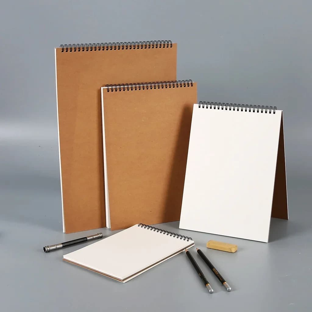 Quaderno per schizzi professionale Quaderno a spirale in carta spessa Materiale scolastico artistico Disegno a matita Blocco note Cancelleria carino penne gel matita